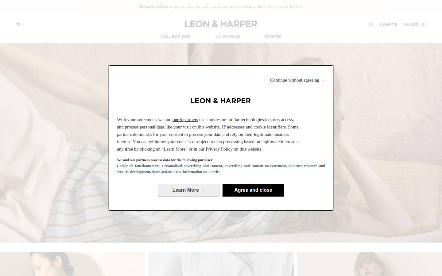 Leon & Harper homepage screenshot