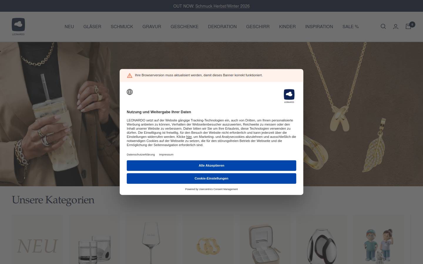 LEONARDO Deutschland homepage screenshot