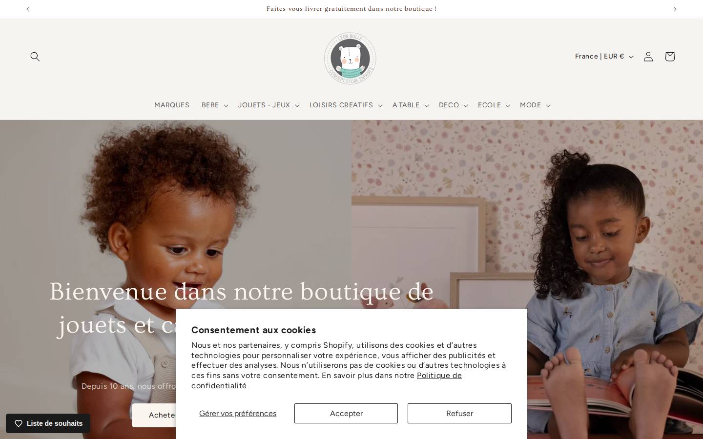 Leonbulle homepage screenshot
