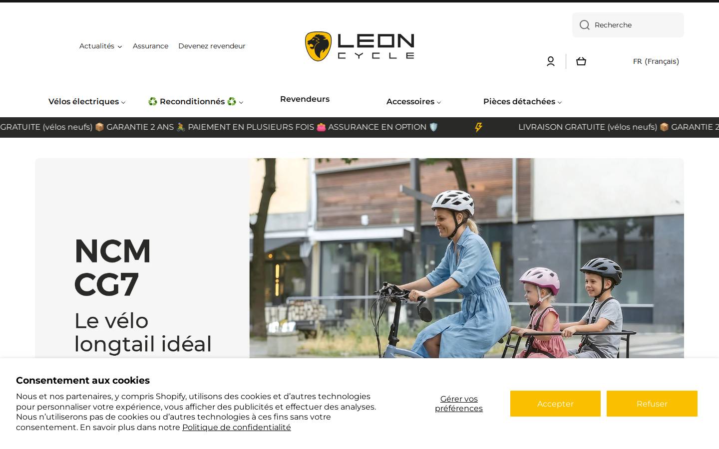 leoncycle.fr homepage screenshot