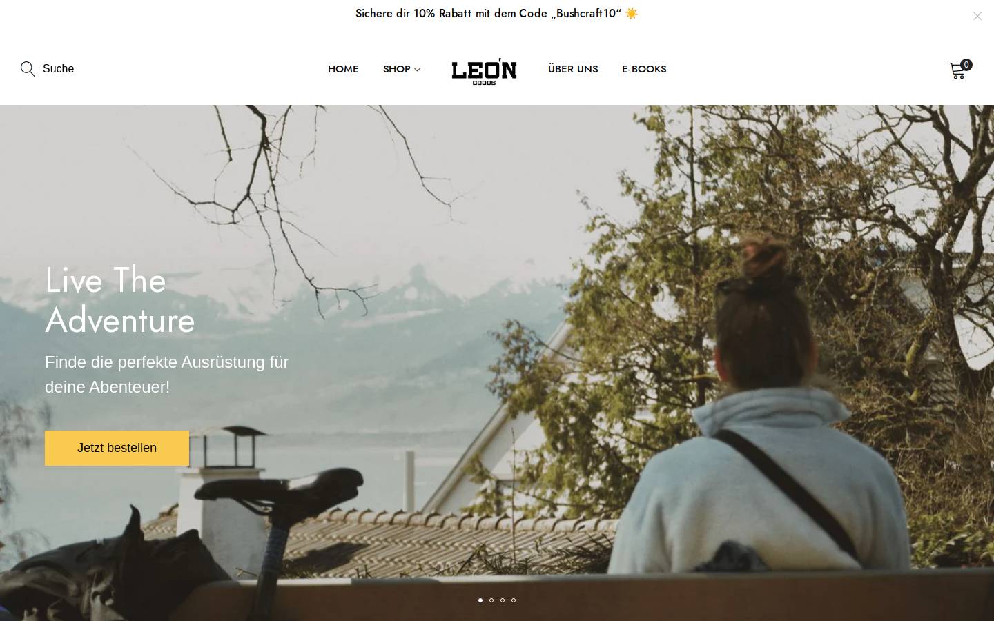 Leongoods homepage screenshot