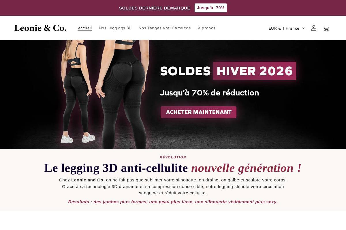Leonie & co homepage screenshot