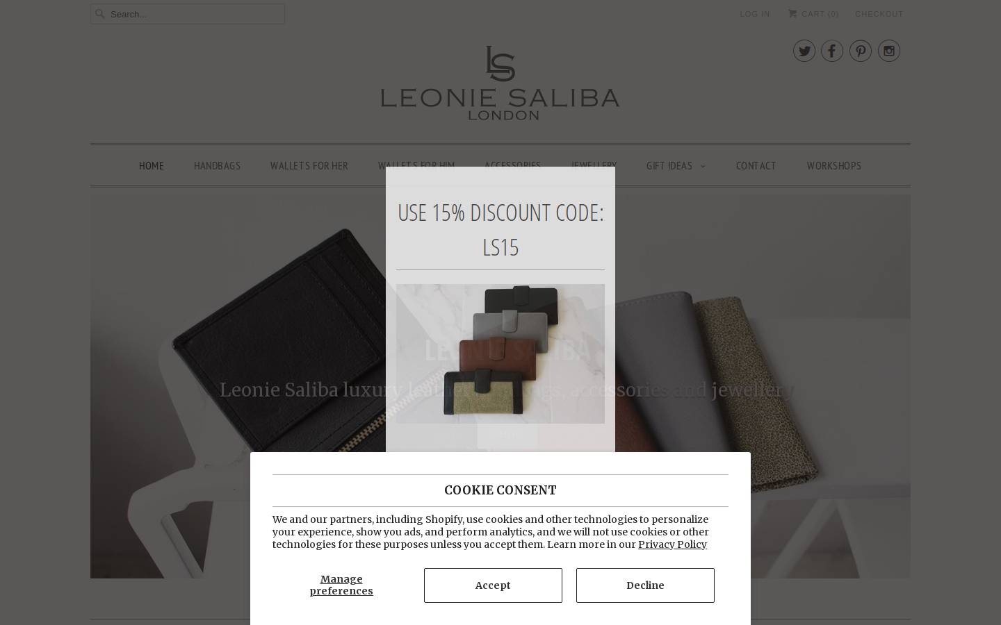 Leoniesaliba homepage screenshot