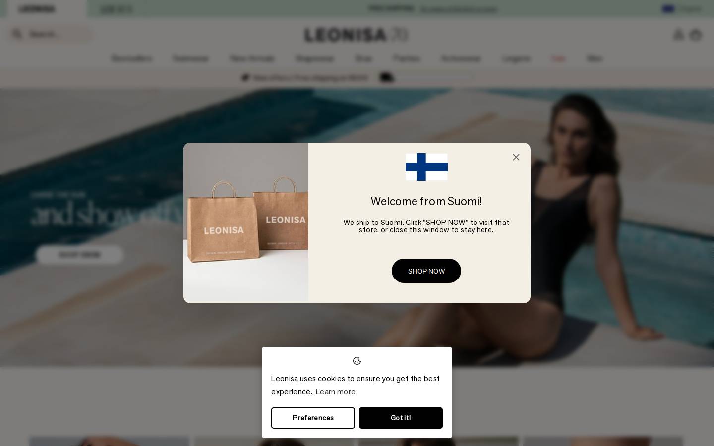 Leonisa homepage screenshot