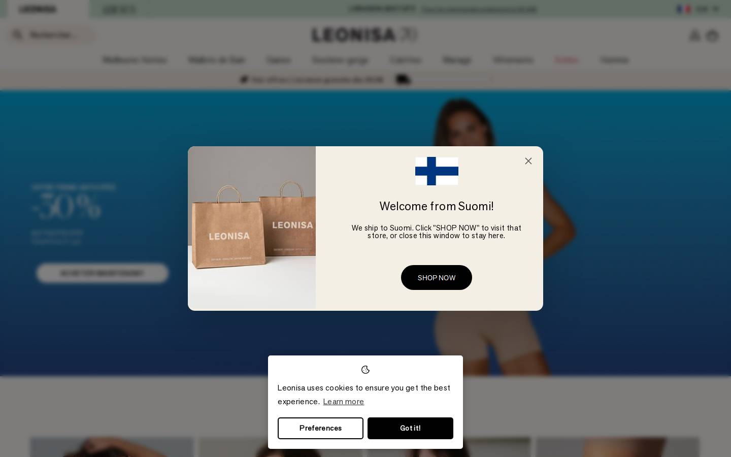 Leonisa homepage screenshot