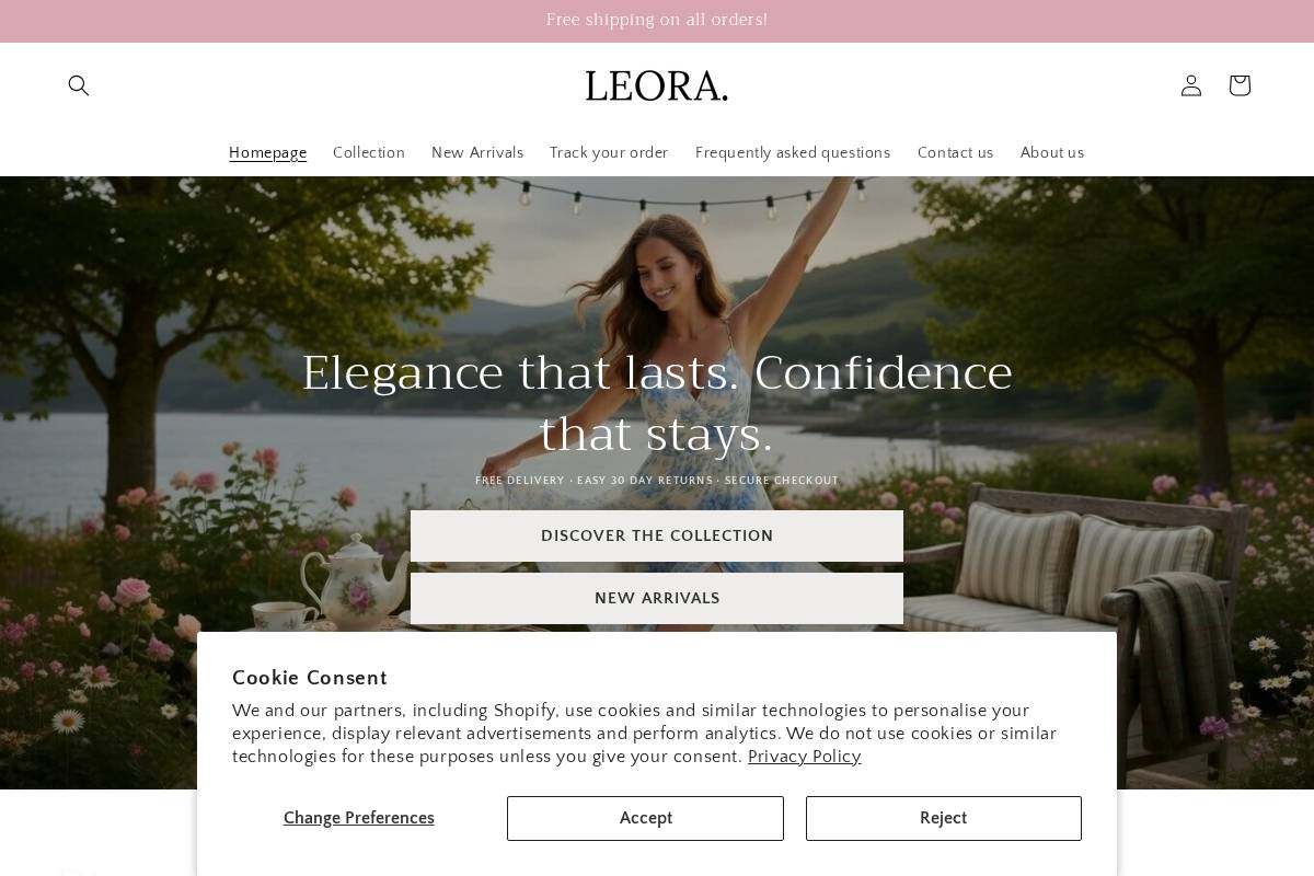 Leoramode homepage screenshot