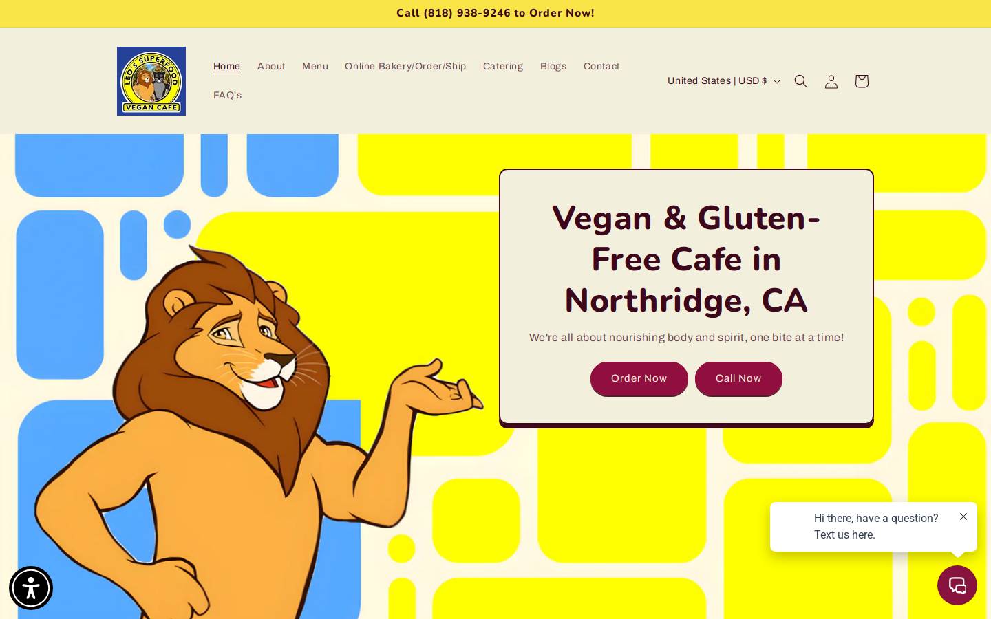 leossuperfood.com homepage screenshot