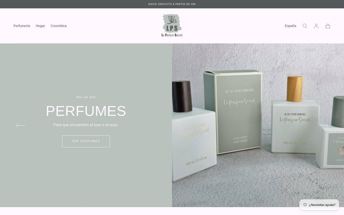 leparfumsecret.es homepage screenshot