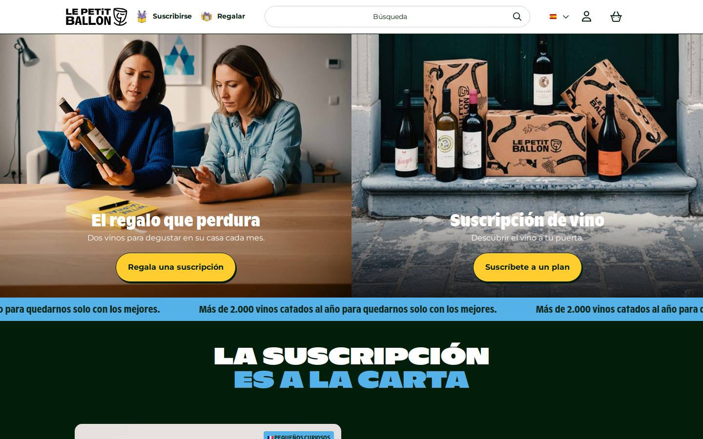 Le Petit Ballon homepage screenshot
