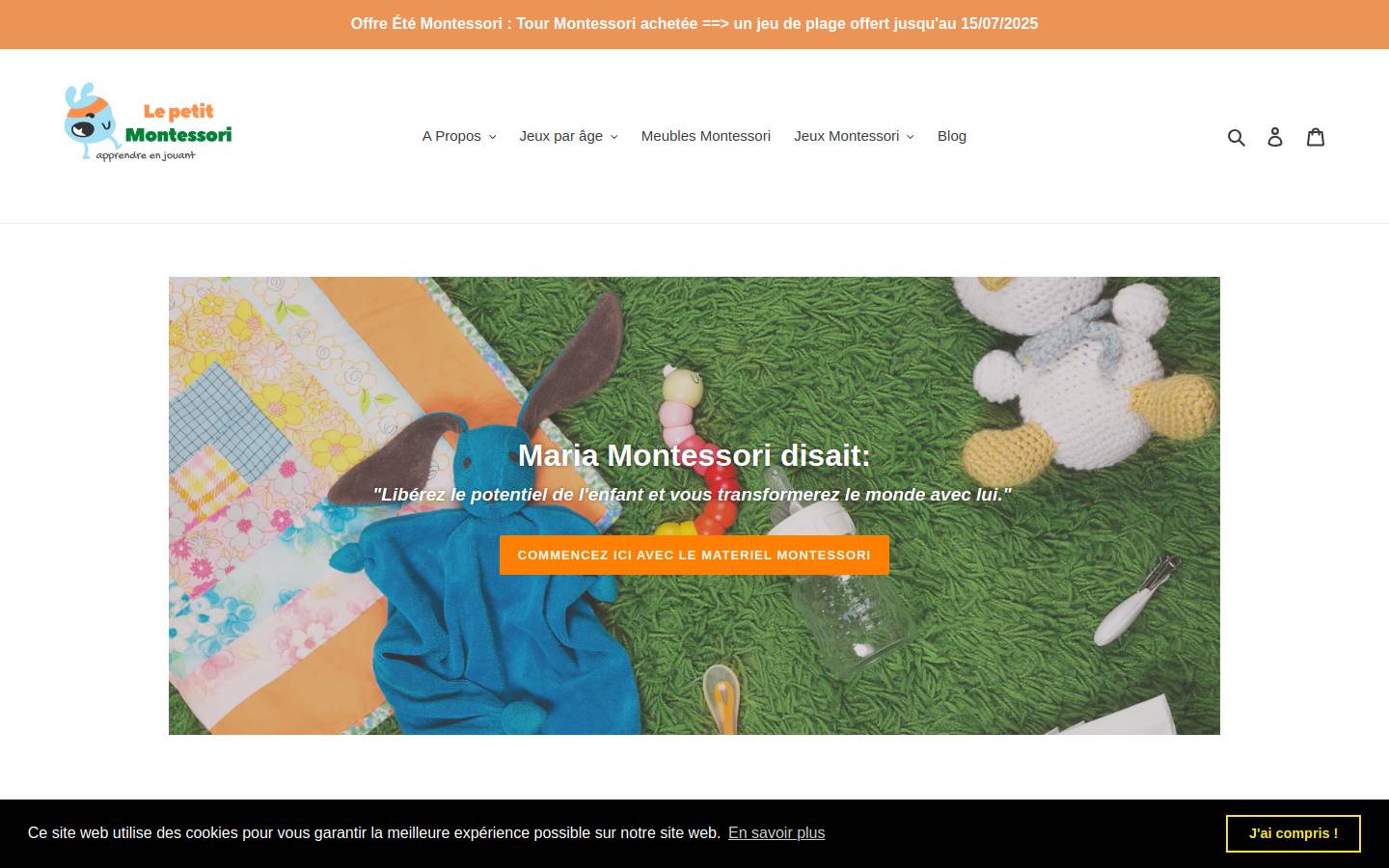 Lepetitmontessori homepage screenshot