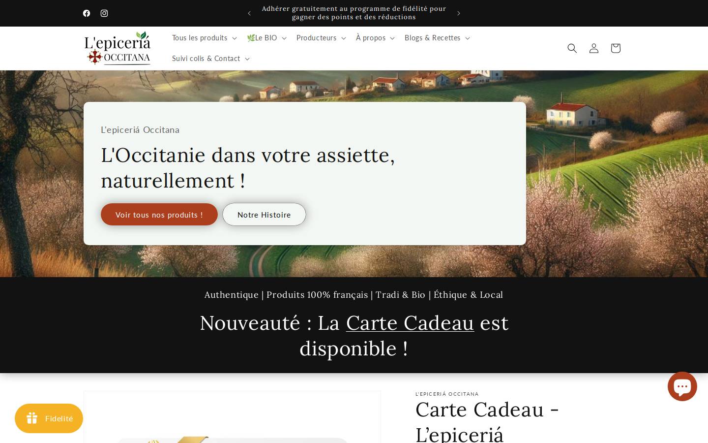 lepiceriaoccitana.fr homepage screenshot