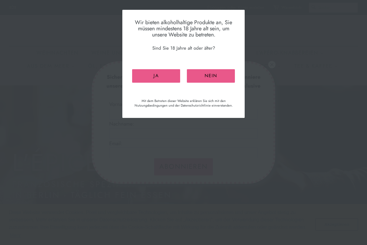 lepicerie-store.de homepage screenshot