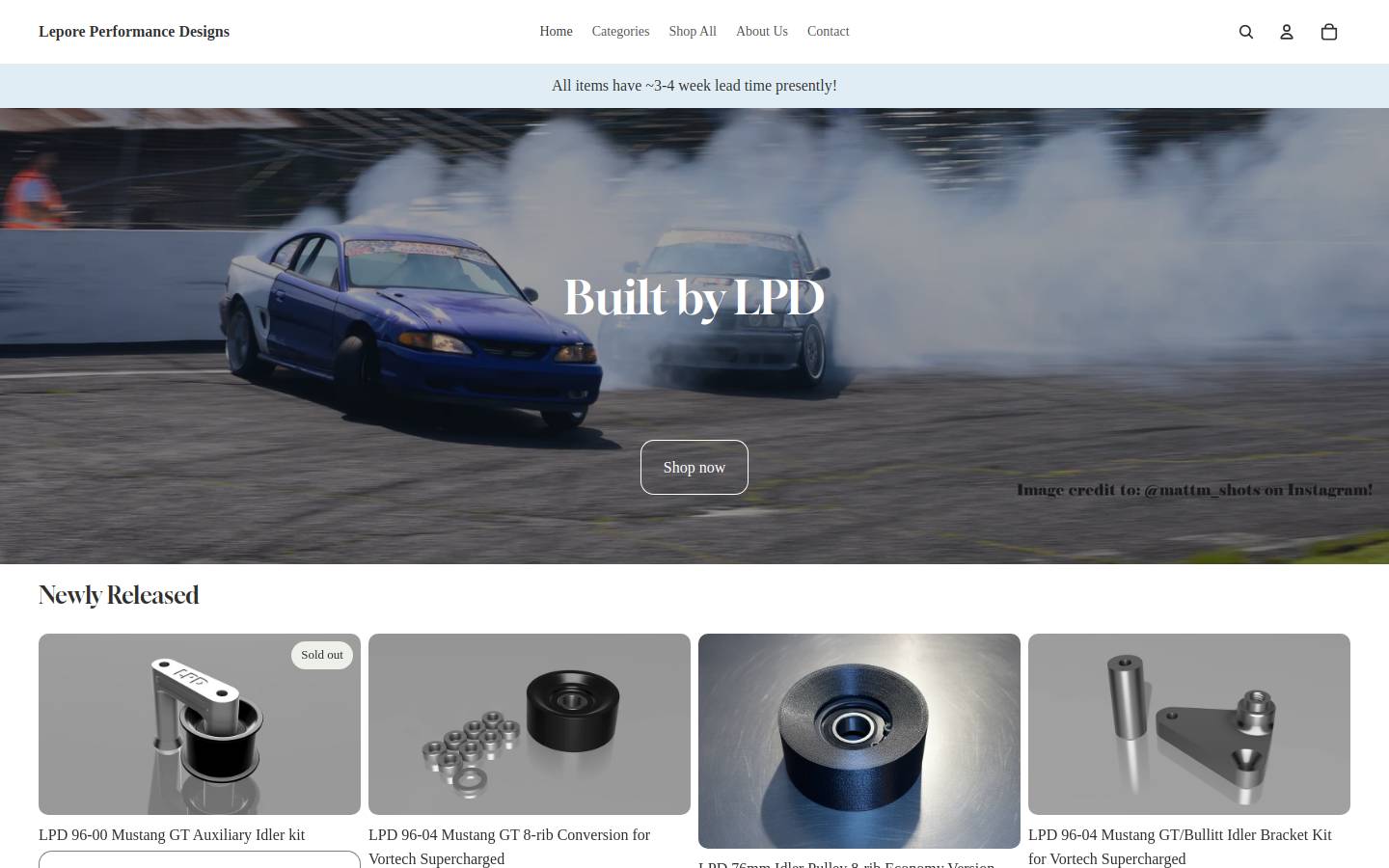 leporeperformance.com homepage screenshot