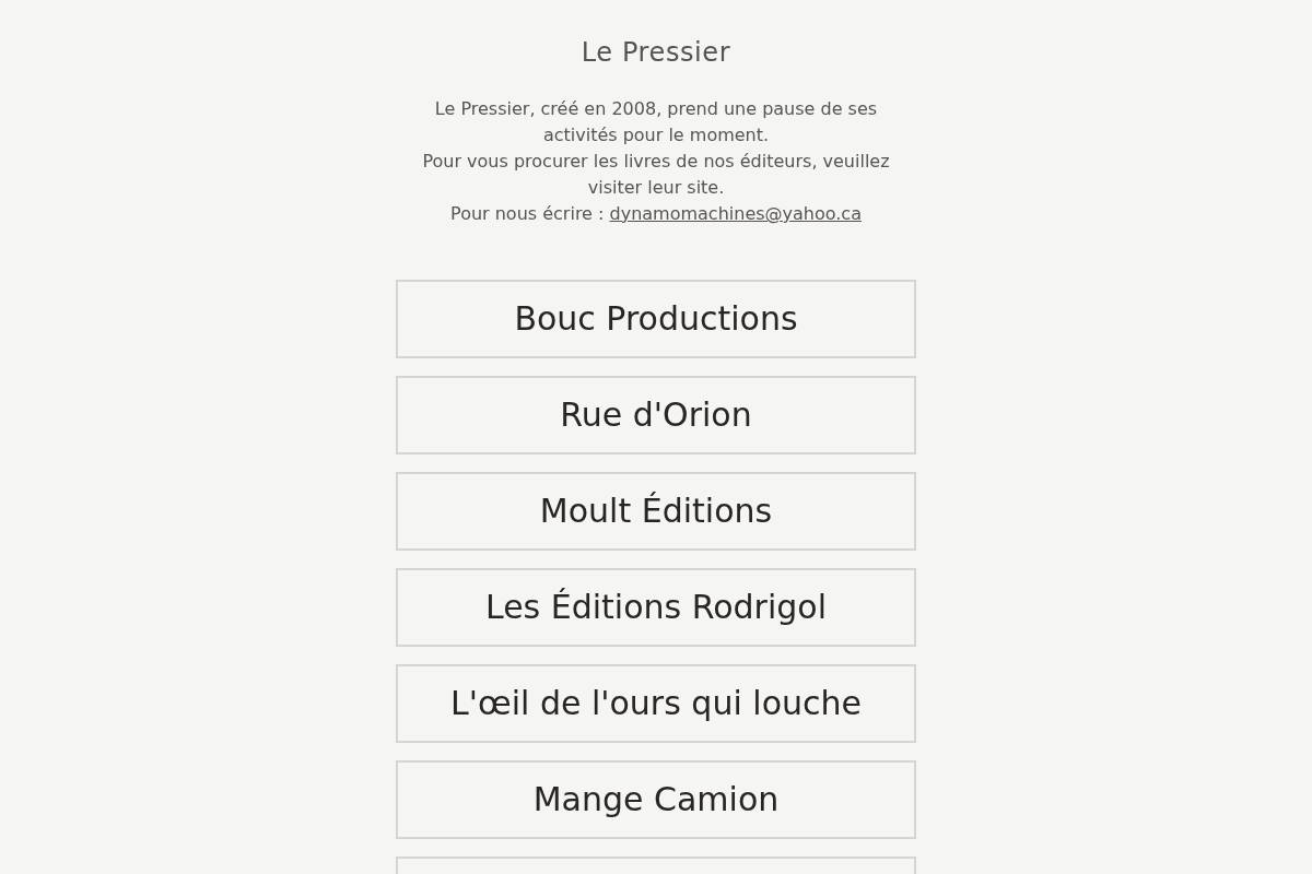 lepressier.com homepage screenshot