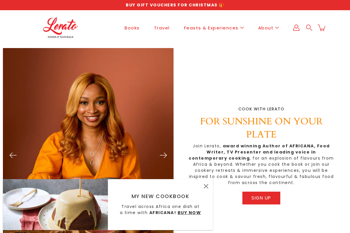 Feast with Lerato homepage screenshot