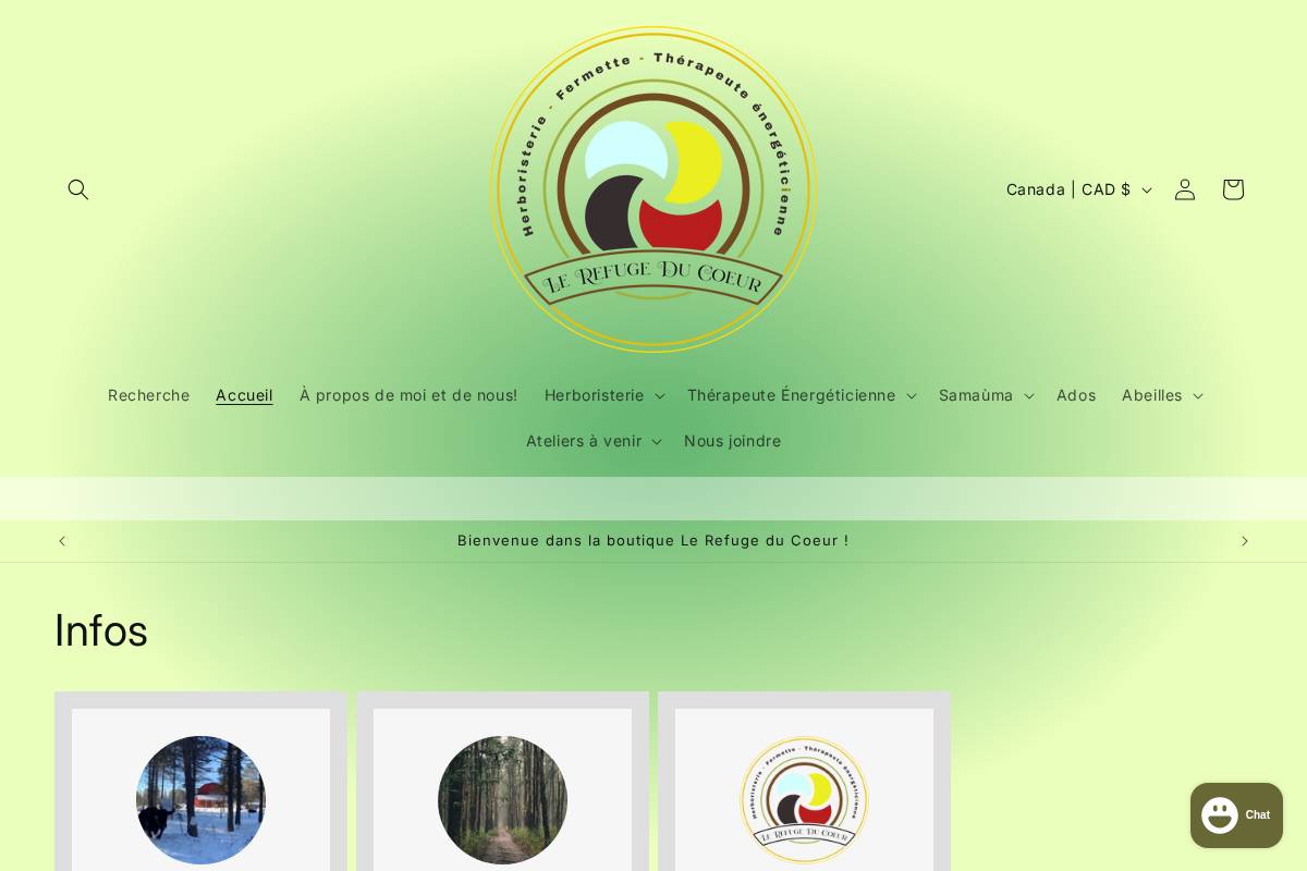 lerefugeducoeur.com homepage screenshot