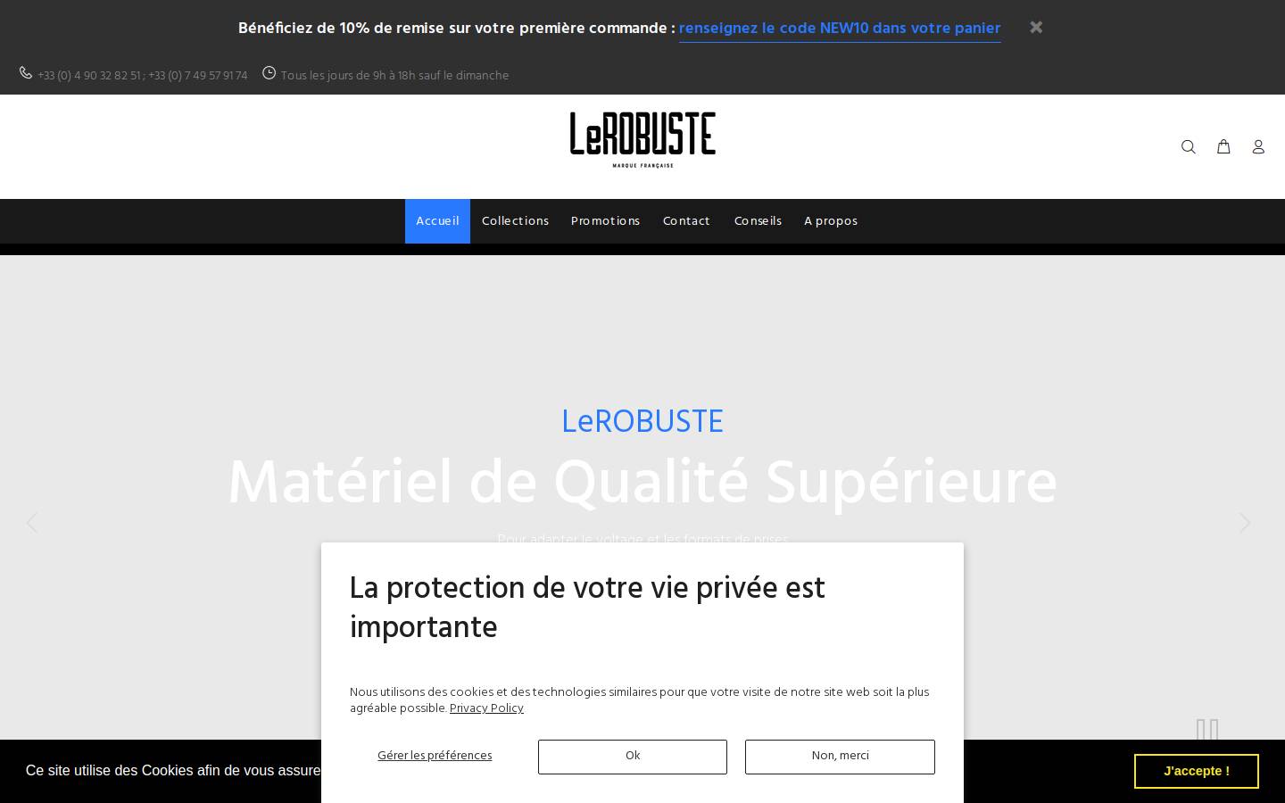 lerobust.com homepage screenshot