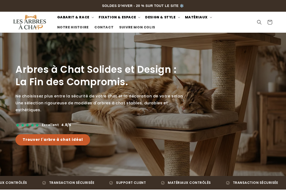 Les arbres à chat homepage screenshot