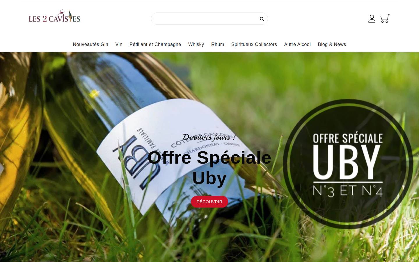 Les2cavistes homepage screenshot