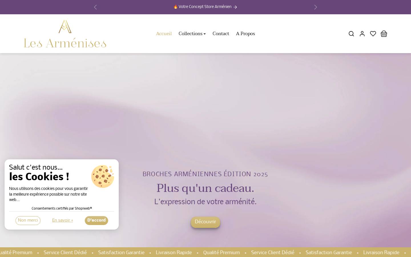 lesarmenises.com homepage screenshot