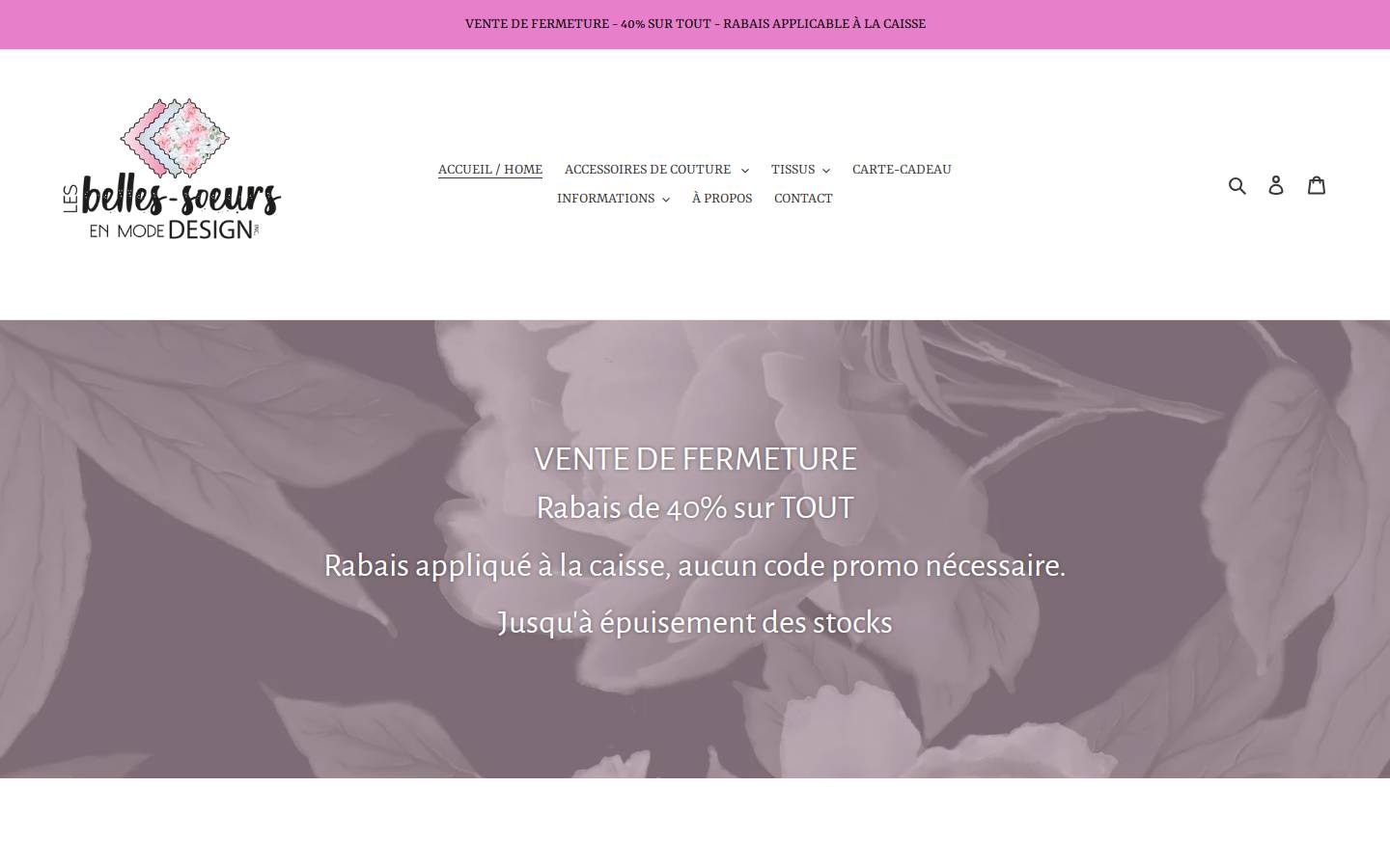 lesbellessoeursenmodedesign.com homepage screenshot