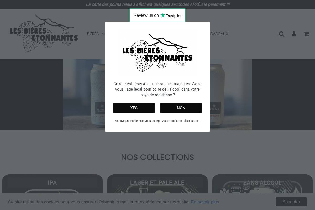 Les bières étonnantes homepage screenshot