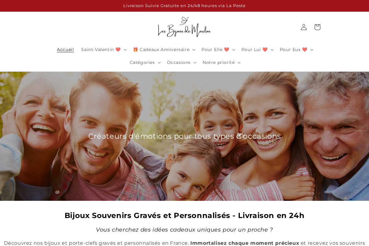 Les Bijoux de Marilou homepage screenshot