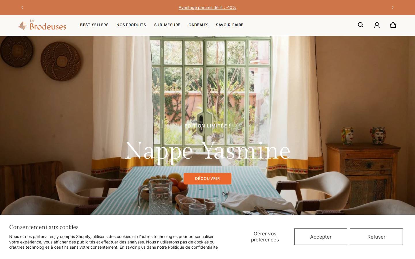 lesbrodeuses.com homepage screenshot