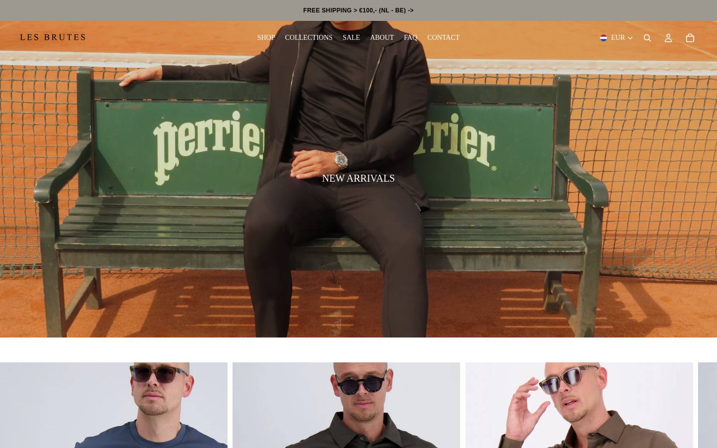 Les Brutes homepage screenshot