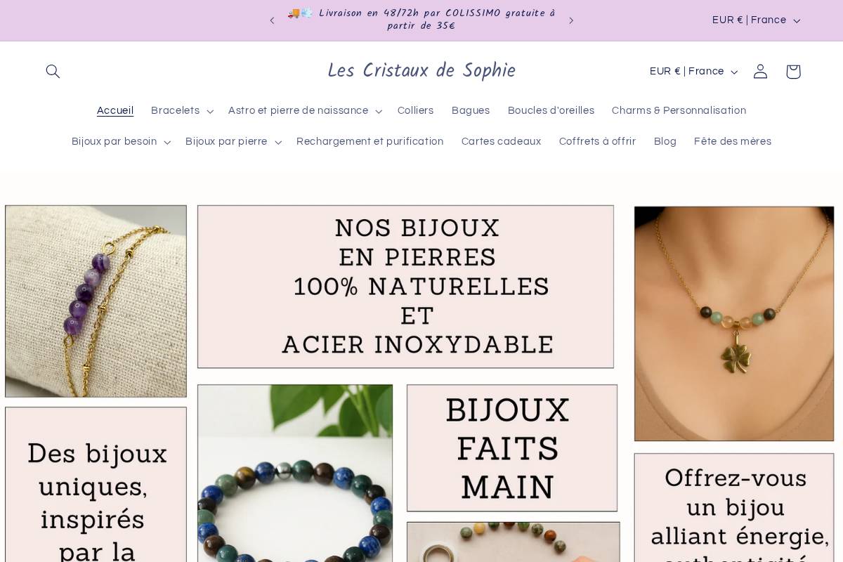 Lescristauxdesophie homepage screenshot