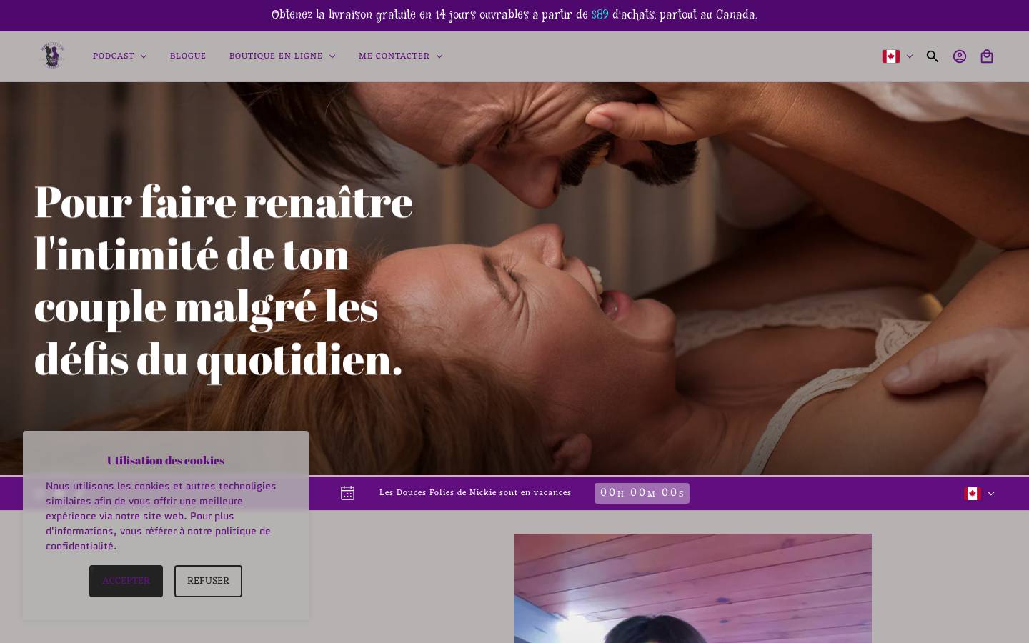 lesdoucesfoliesdenickie.com homepage screenshot
