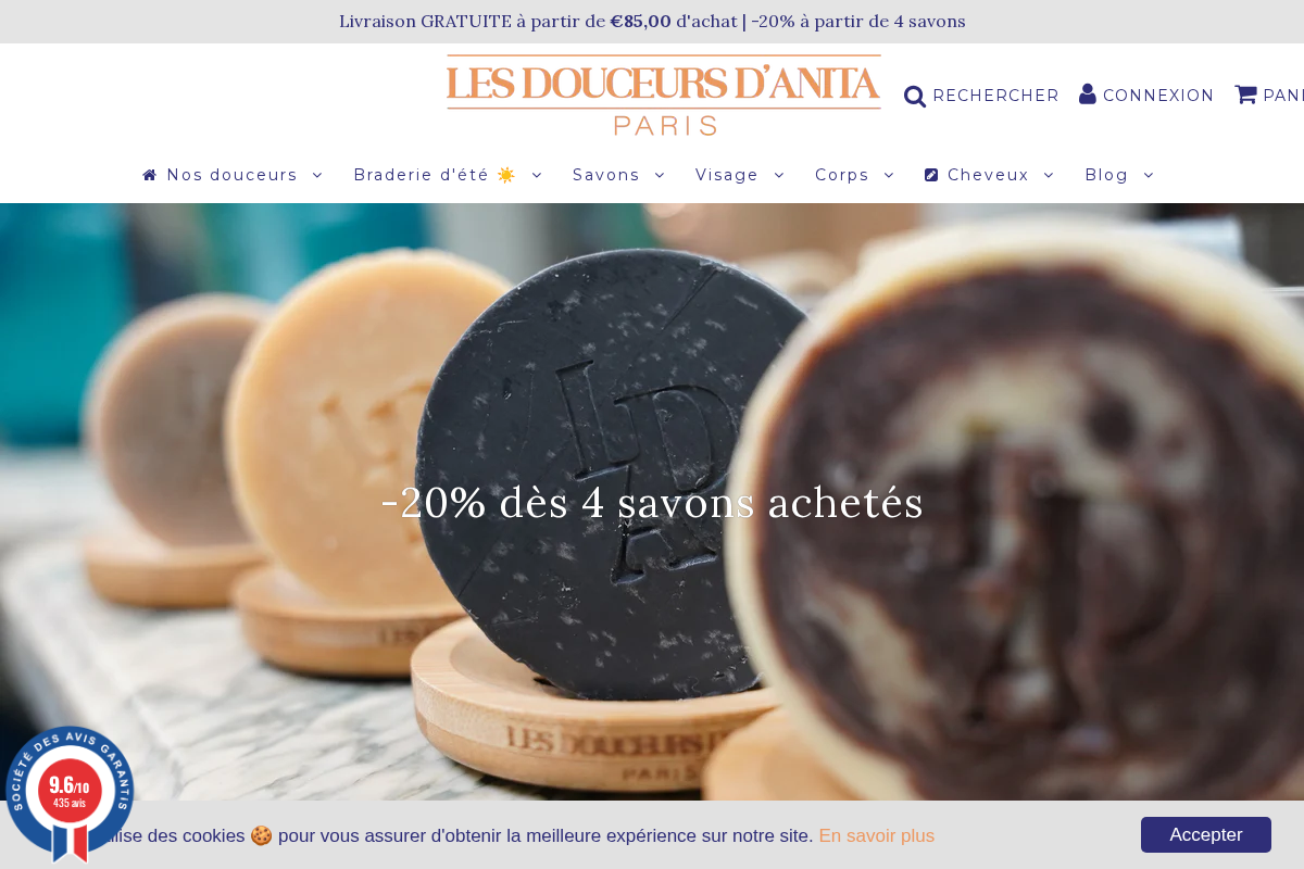 lesdouceursdanita.fr homepage screenshot