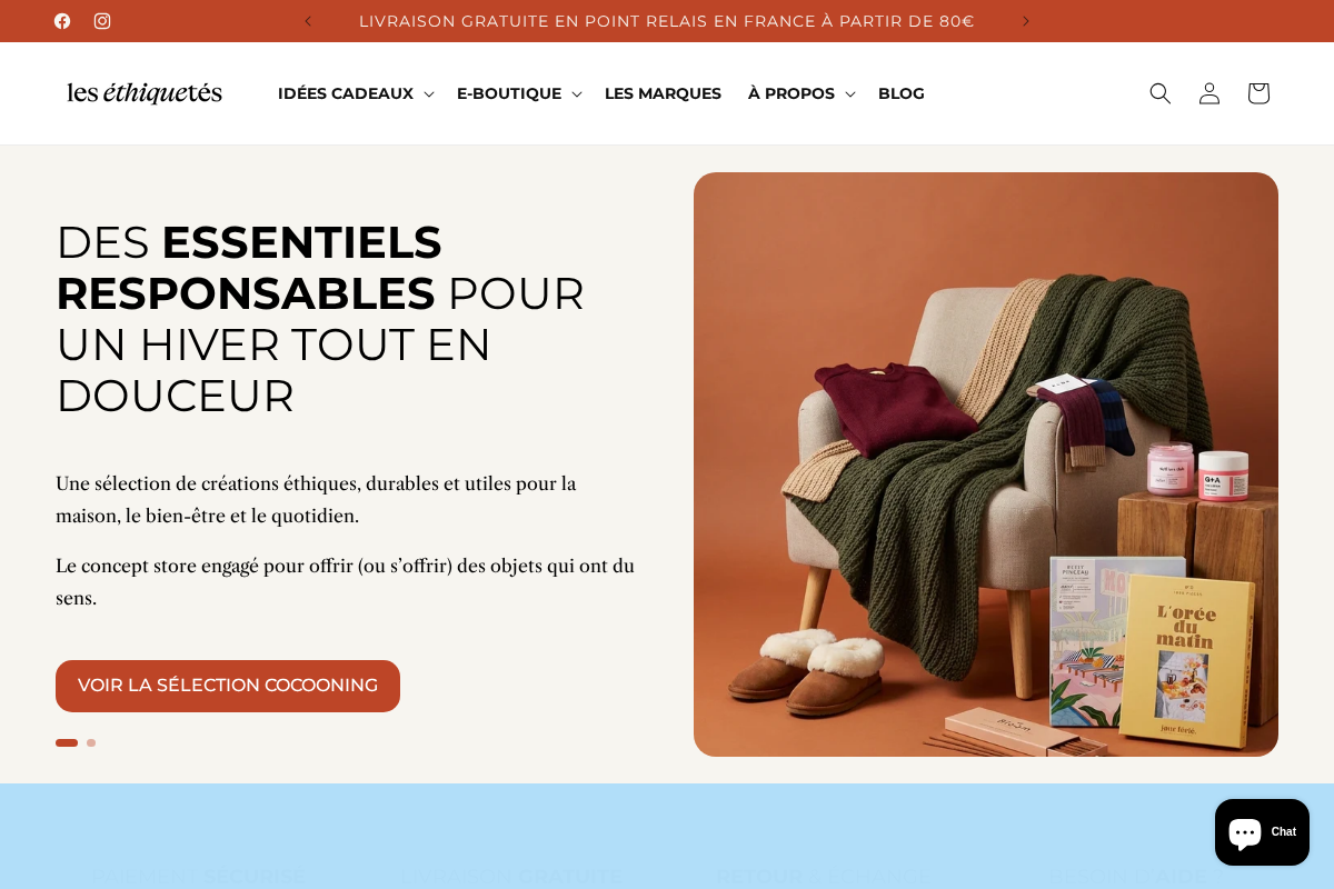 lesethiquetes.fr homepage screenshot