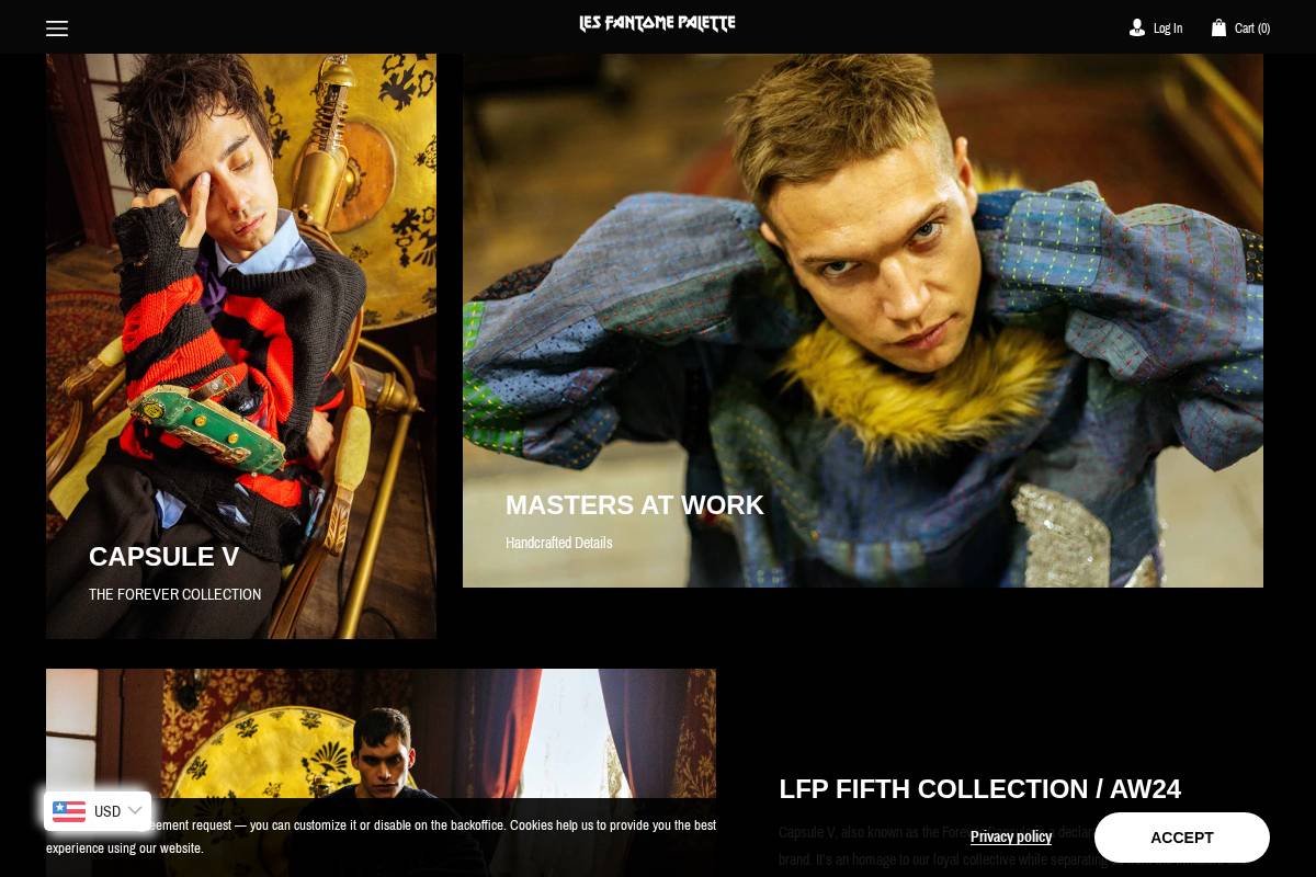lesfantomepalette.us homepage screenshot