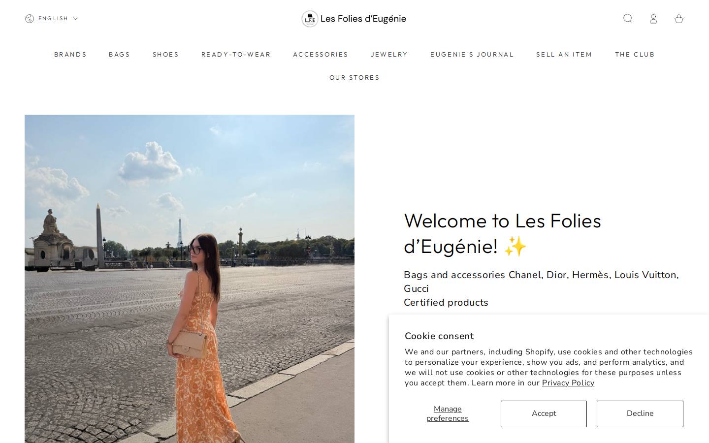 Les Folies d’Eugénie homepage screenshot