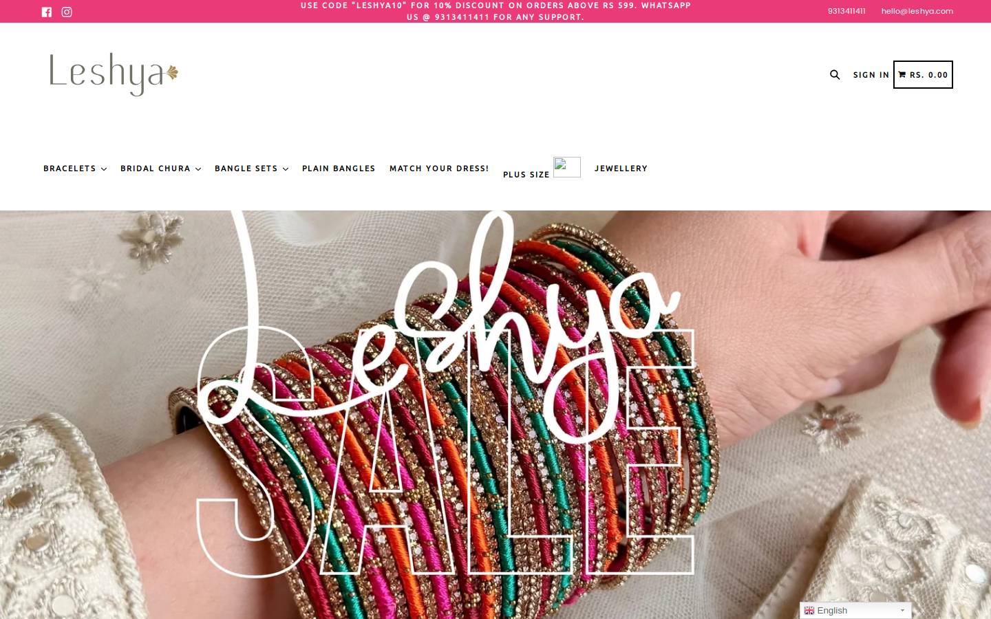 leshya.com homepage screenshot