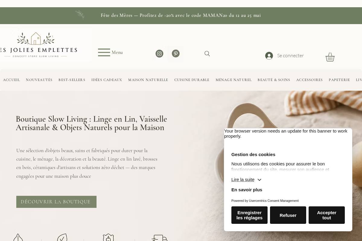 Lesjoliesemplettes homepage screenshot
