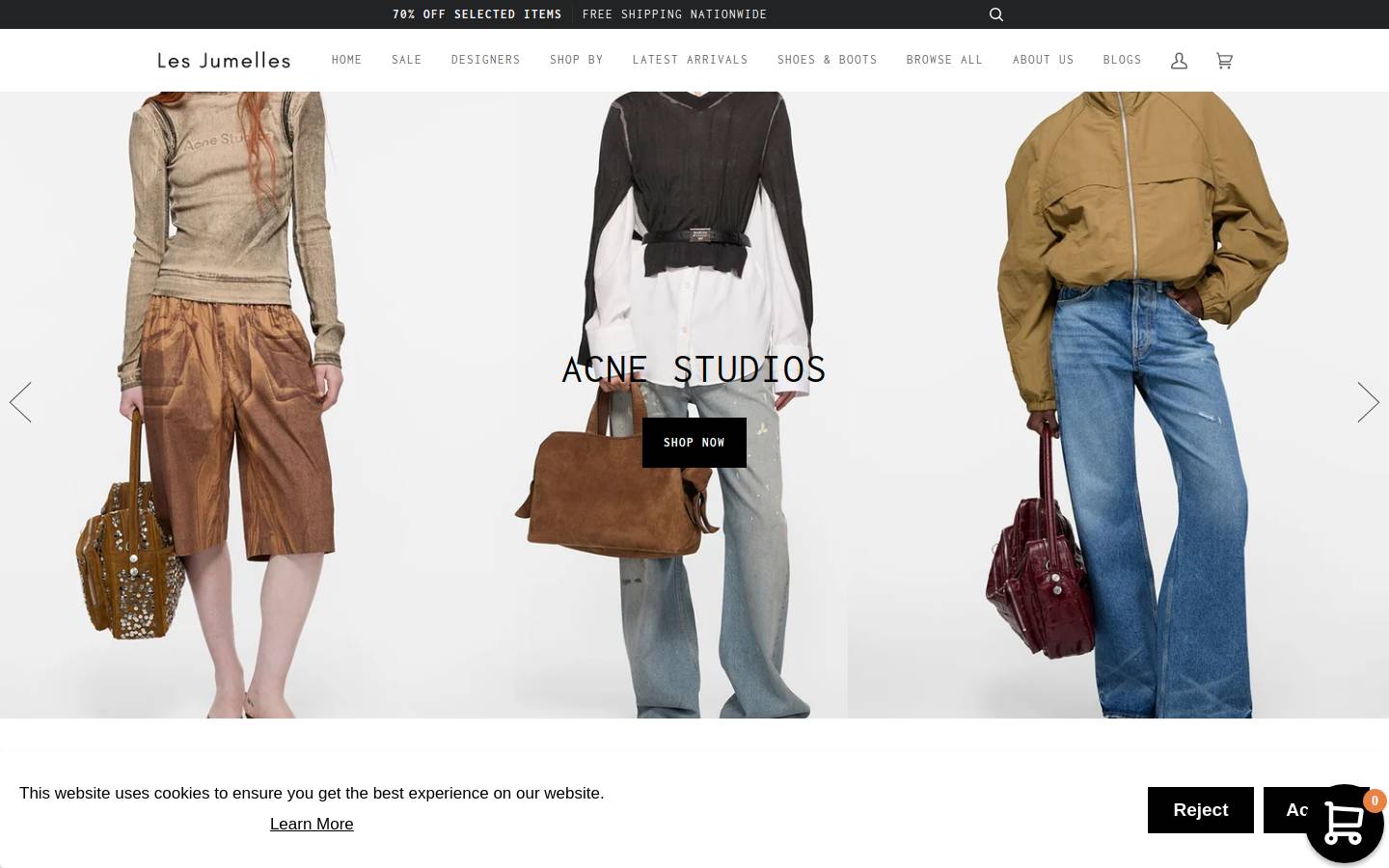 Les Jumelles Galway homepage screenshot