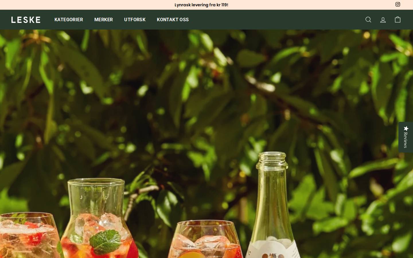 Leske AS homepage screenshot