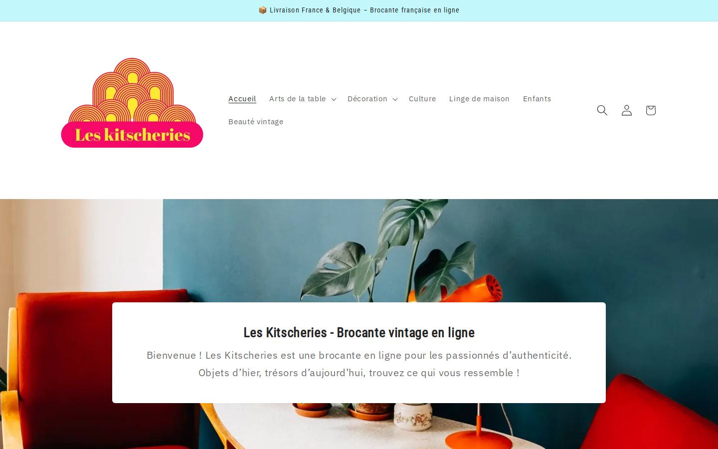 Les Kitscheries homepage screenshot