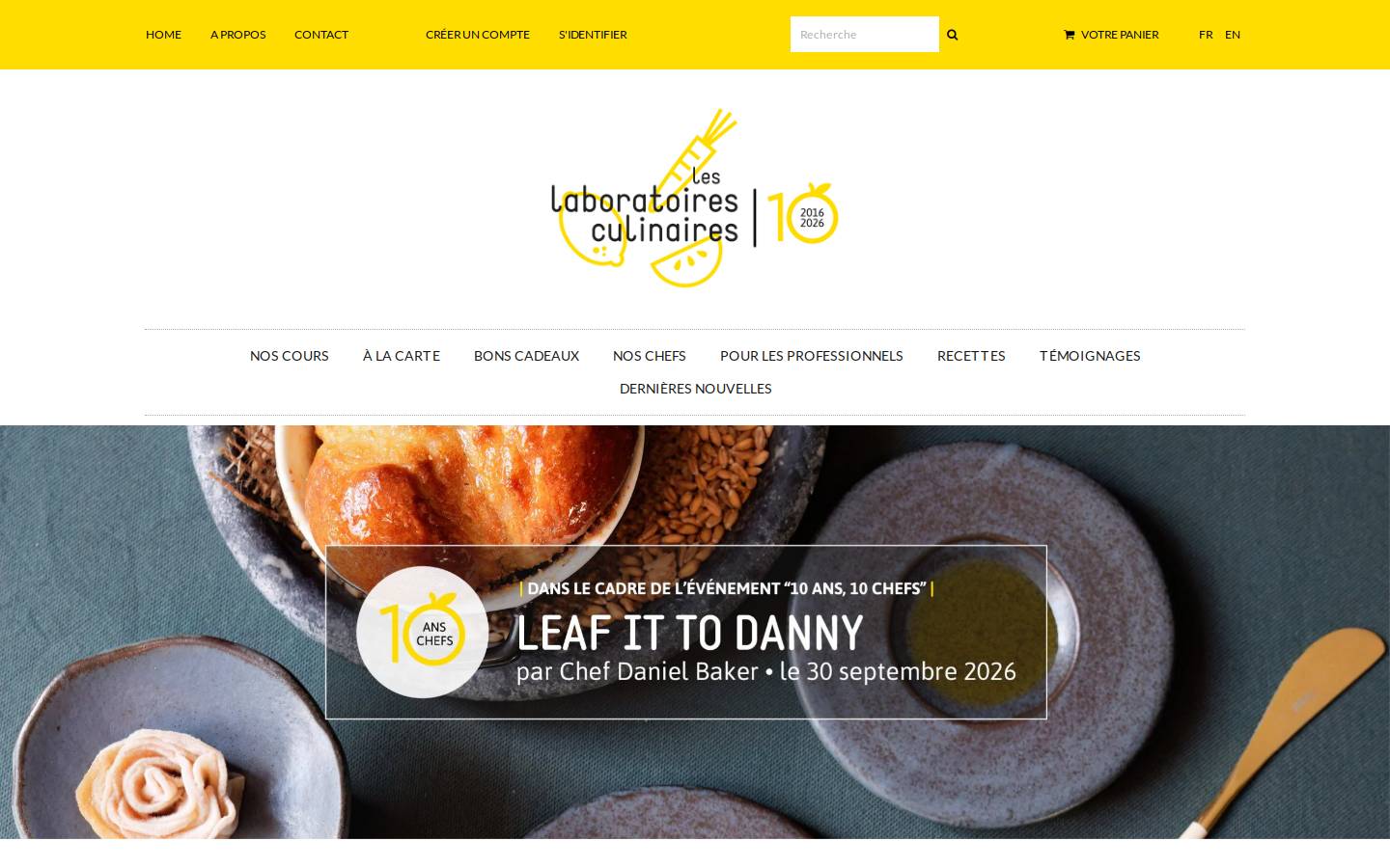 leslaboratoiresculinaires.com homepage screenshot