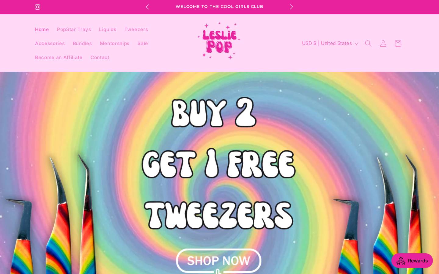 lesliepop.com homepage screenshot