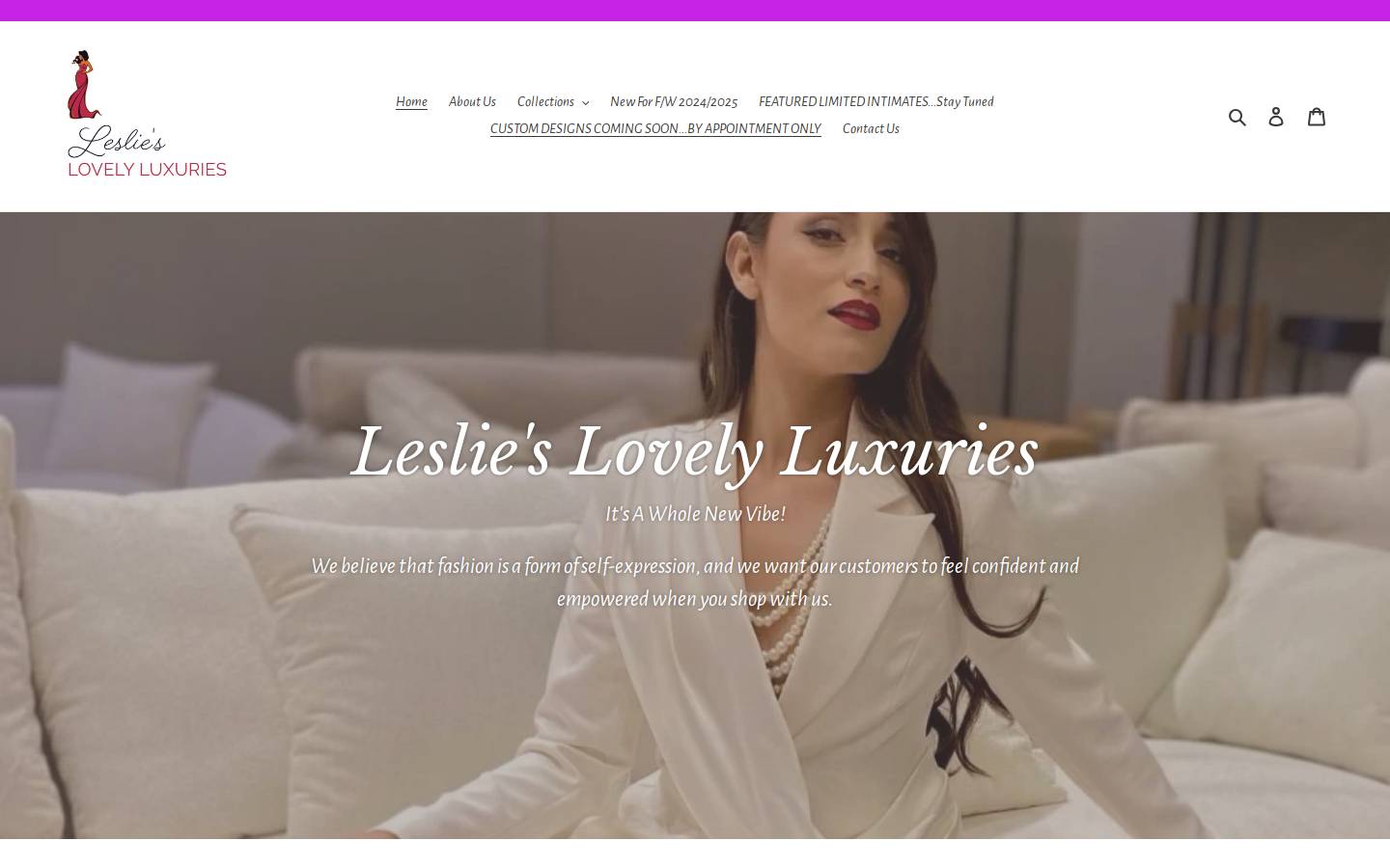 leslieslovelyluxuries.com homepage screenshot