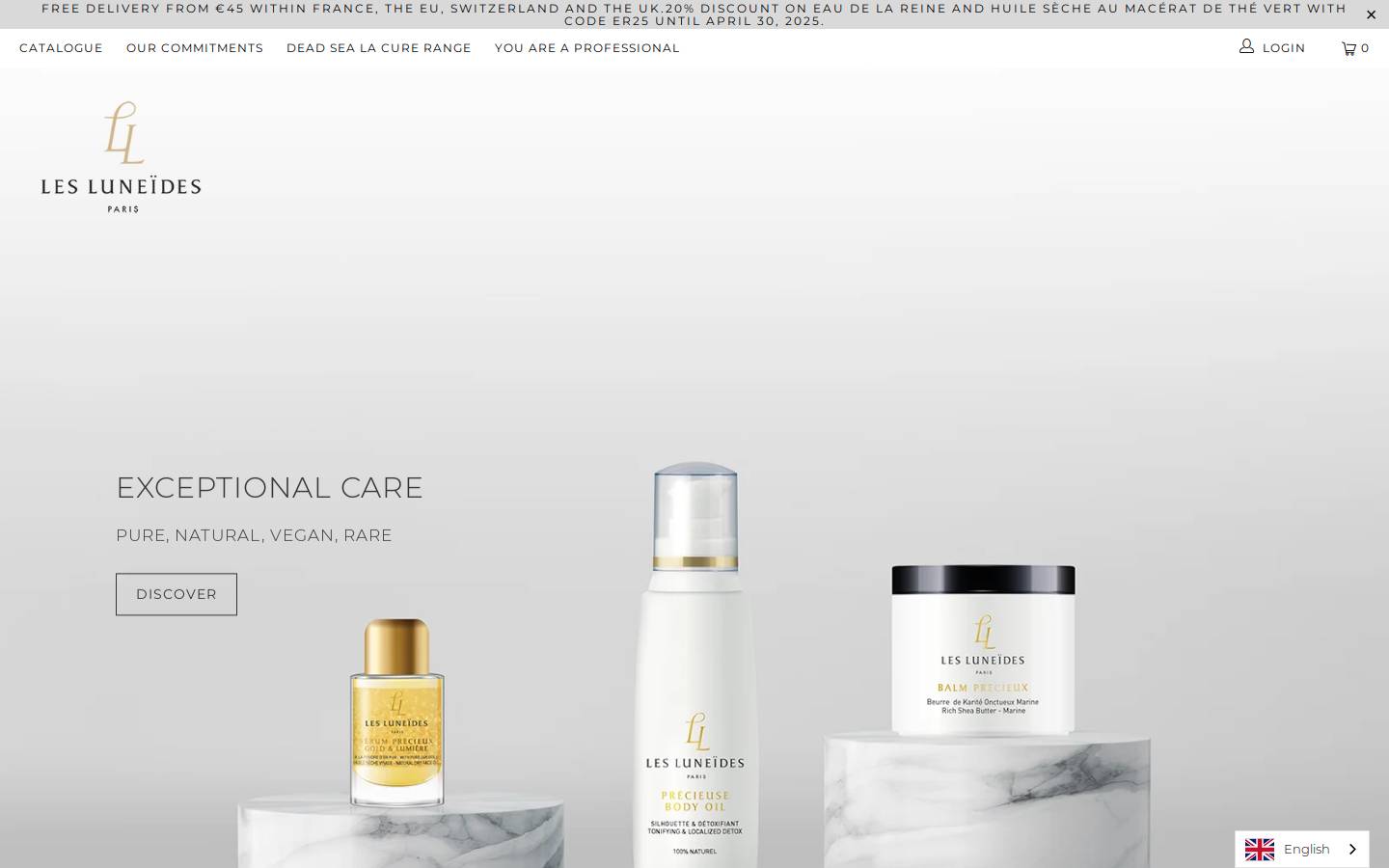 Lesluneides Shop homepage screenshot