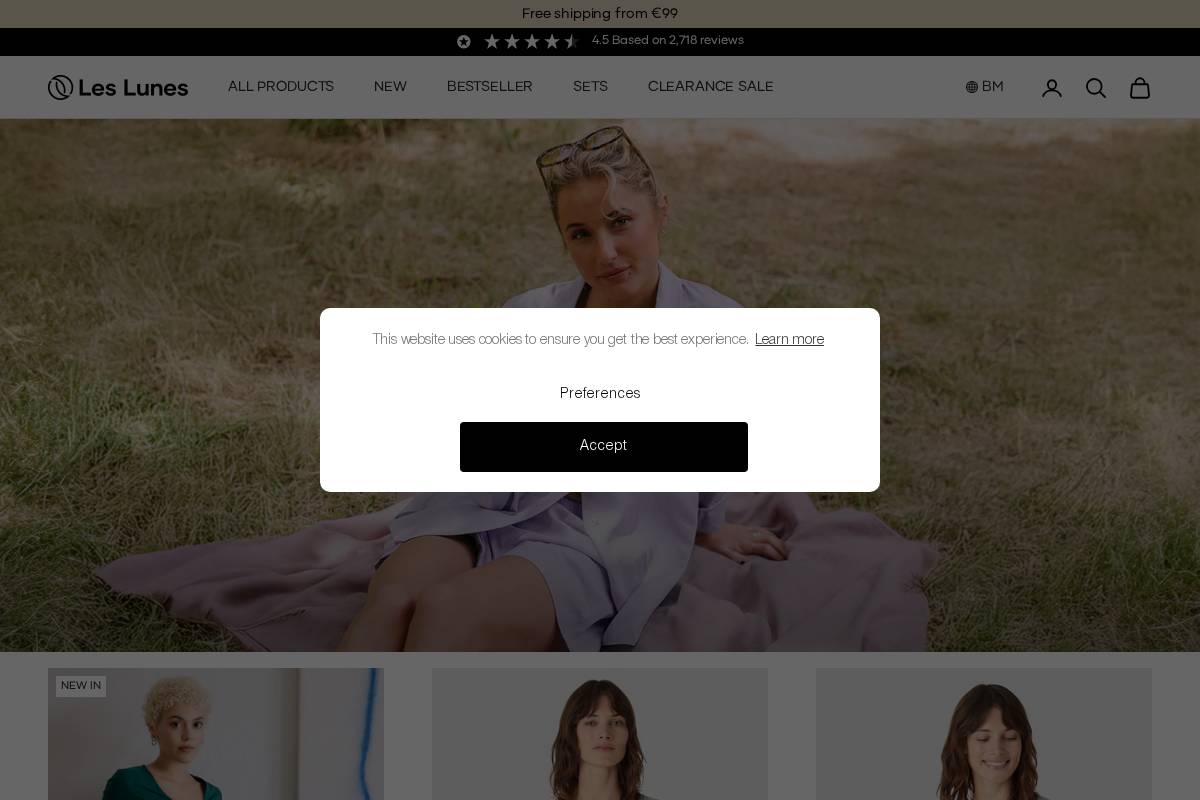 leslunes.com homepage screenshot