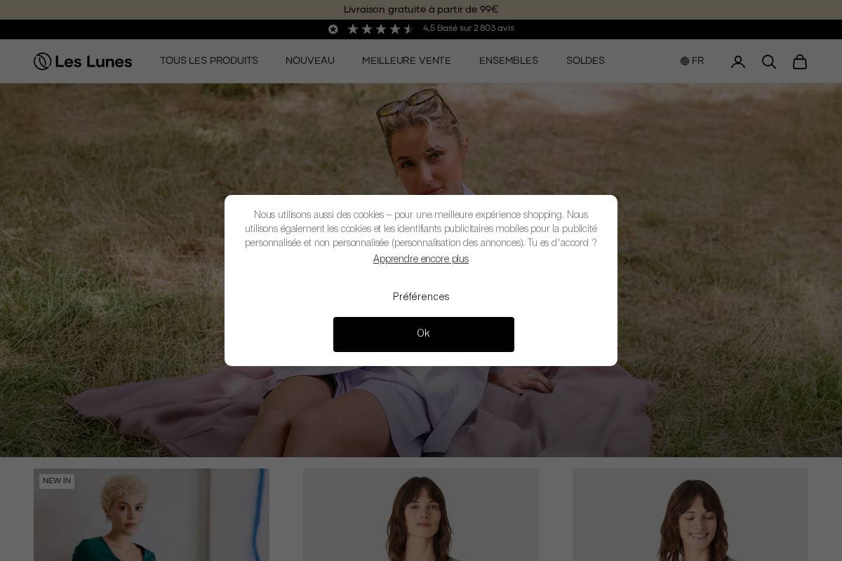Les Lunes DE homepage screenshot