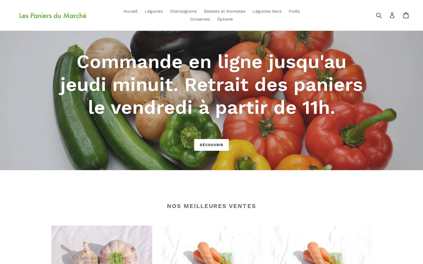 lespaniersdumarche.com homepage screenshot