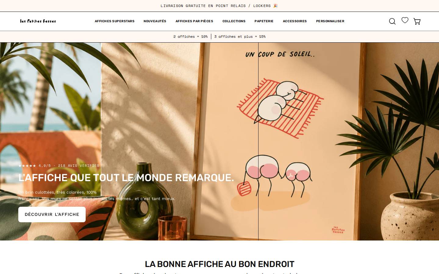 Les Petites Fesses homepage screenshot