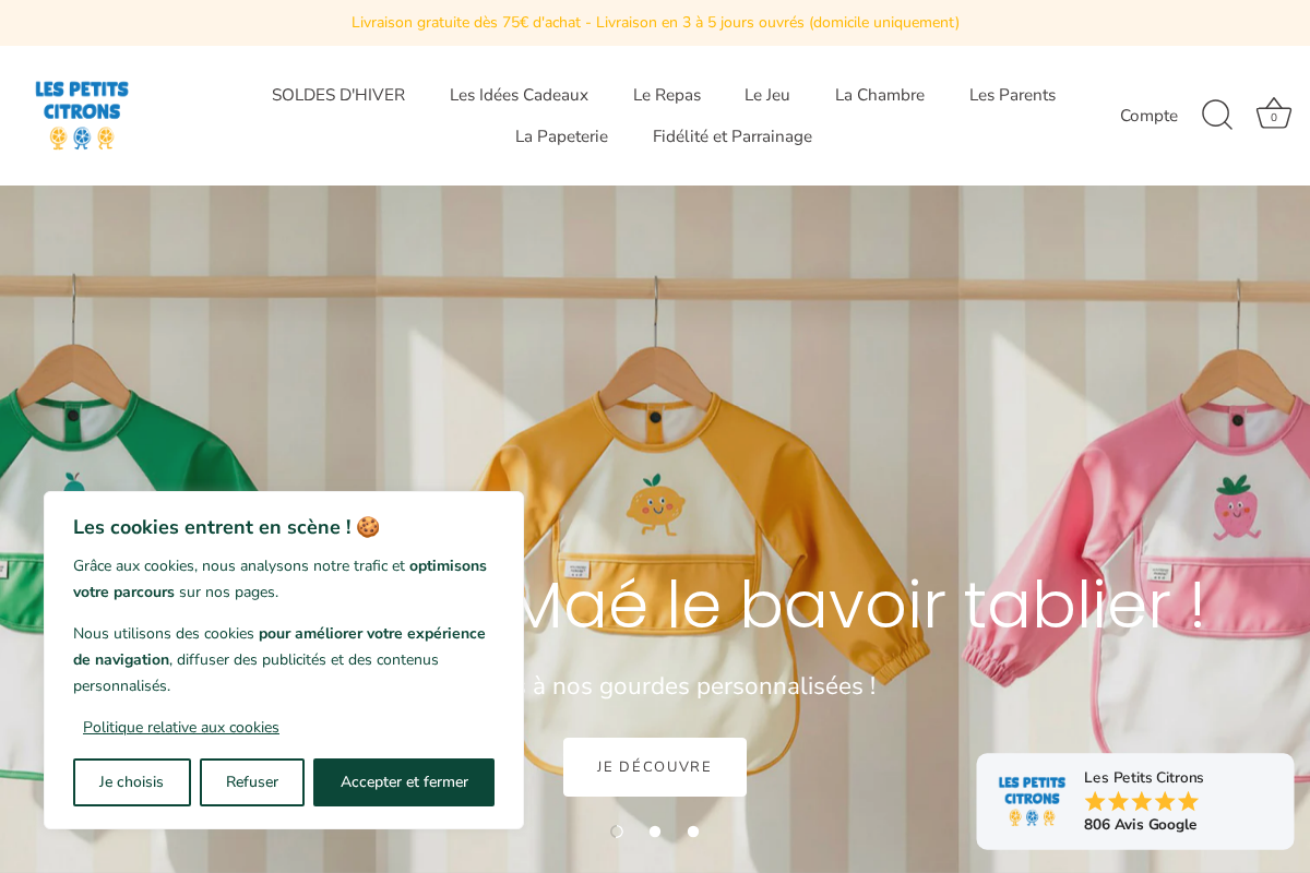 Les Petits Citrons homepage screenshot