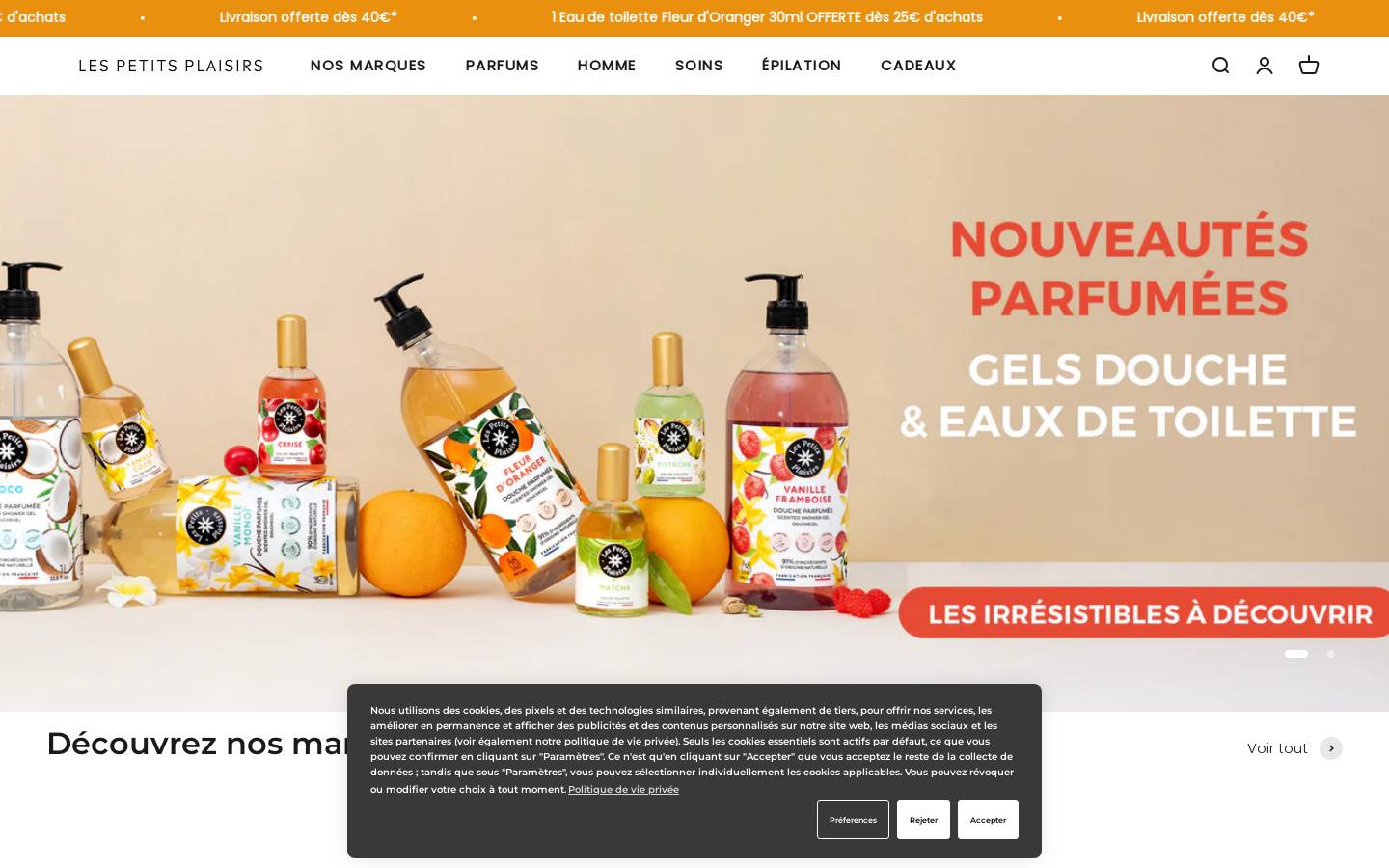 lespetitsplaisirs.fr homepage screenshot
